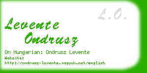 levente ondrusz business card